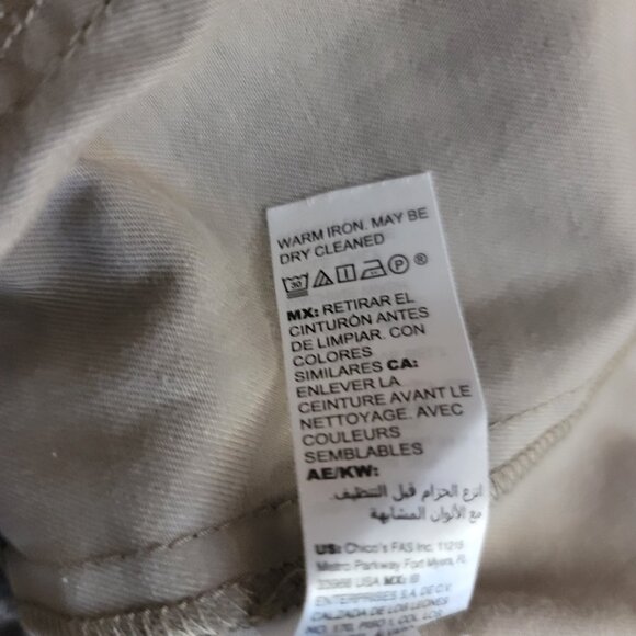 White House Black Market Palm Print Utility Jacket Women's Belted Safari - Picture 8 of 8